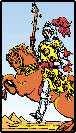 Knight of wands tarot card