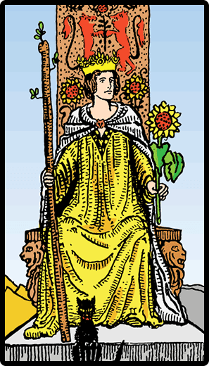 Queen of wands tarot card