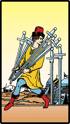 7 - Seven of Swords Tarot Card